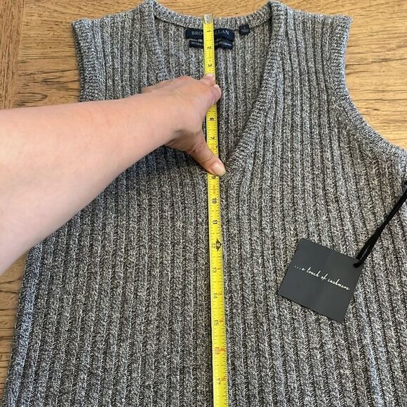 BROWN ALLAN GREY 90% EXTRA FINE MERINO WOOL/10% CASHMERE. NEW WITH TAGS. - Picture 4 of 7